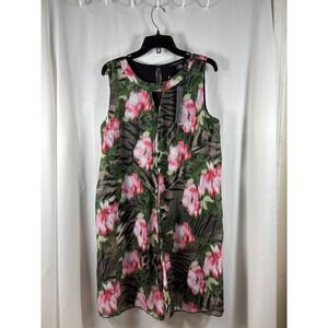 Adele &‎ May Womens XL Floral Animal Print Layered Sleeveless Top 14339A NWT